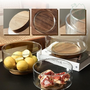 ชามไม้กระถินขนาดใหญ่สำหรับผสมอาหาร ชั้นวางผลไม้สด ที่วางแคปซูลกาแฟ ชามสลัดไม้ - Product Image 6