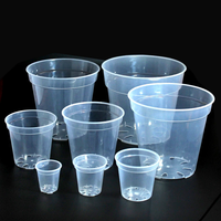 Pots de culture ronds transparents épais et durables de plusieurs tailles, pots de fleurs respirants en plastique pour le jardin