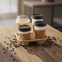 Gobelet en papier biodégradable à double paroi à usage unique de 8 oz, 10 oz, 12 oz, 16 oz avec logo personnalisé pour café/boissons chaudes ou froides
