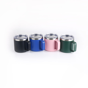 <span class=keywords><strong>Amazon</strong></span> venta caliente color personalizado doble pared acero inoxidable vacío oficina botella taza de café con mango - Product Image 1