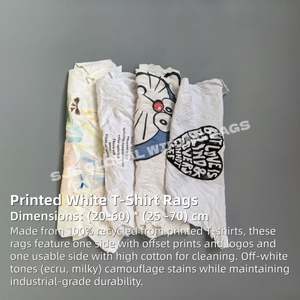 Paños Industriales Reutilizables de Algodón de Alta Absorción, Paños Blancos para Taller, Paños Blancos para Limpiar, Caja de 10 Libras - Product Image 2