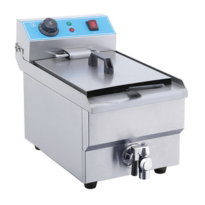 Friteuse électrique commerciale en acier inoxydable, automatique, à réservoir simple ou double, 1600W, pour usage domestique, camions de restauration, hôtels, Truwin - Product Image 4