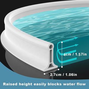 عتبة دش ذاتية اللصق ، شريط مطاطي للحمام من السيليكون سد حاجز مطاطي مانع للتسرب - Product Image 4