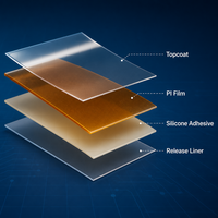 Étiquettes en polyimide haute température pour suivi de circuits imprimés (PCB) – Autocollants de précision découpés pour soudure à la vague et SMT, résistants à la chaleur