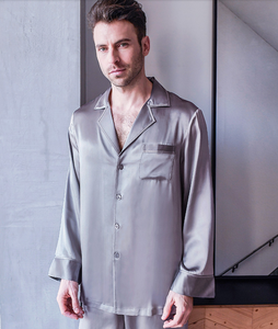 Simple et Doux 100% En satin De Soie Pour Hommes Vêtements De <span class=keywords><strong>Nuit</strong></span> - Product Image 3