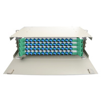 Marco de distribución óptica modular de 72 puertos Red FTTH con conector LC Manament de cable eficiente para uso en fibra óptica