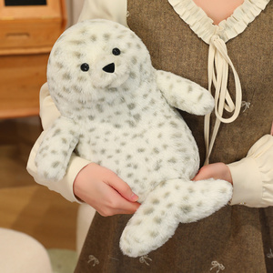Nouvel Arrivage : Peluche <span class=keywords><strong>Phoque</strong></span> Blanc Kawaii, Douce et Réaliste, Idéale comme Doudou, Décoration de Mariage et de Maison, Cadeau pour Enfants - Product Image 5
