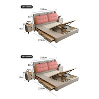 Lit de sommeil de style moderne avec tiroirs de rangement, prix de gros, excellent cadre de lit rembourré sur mesure, lit queen-size