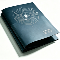 Carpeta de Documentos de Papel con Dos Bolsillos, Impresión Gráfica Personalizada para Portafolio de Contratos de Oficina