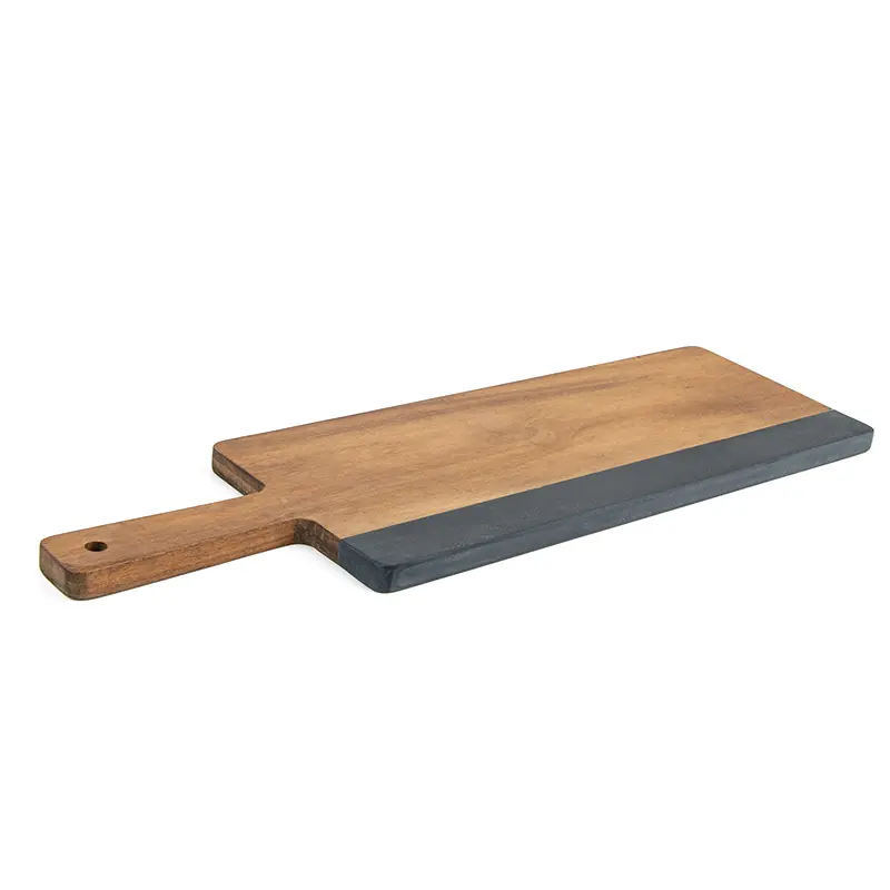 Top Selling Natural Acacia Wooden and Luxury Marble Serving Boards with Handle for Cheese Fruit Bread Appetizer