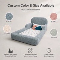 Lit en mousse pour enfants avec housse lavable CertiPUR-US, fabriqué directement en usine, écologique, doux, lit de transition pour tout-petits, idéal pour la salle de jeux des enfants
