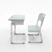 Ensemble bureau et chaise d'étude pour enfants réglables en hauteur, table d'apprentissage ergonomique pour étudiants avec tiroir de rangement
