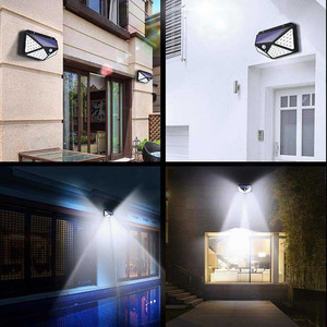 Lámpara Solar de Pared XINSITE con 100 LED, Sensor de Movimiento de Cuatro Lados, Lámpara de Jardín para Exteriores - Product Image 1