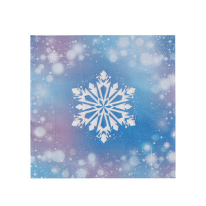 Winter Snowflake Paper Napkins 330mmx330mm Double Layer Printed Christmas Party Use - Product Image 5
