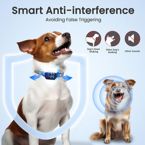 TIZE actualización recargable pantalla <span class=keywords><strong>LCD</strong></span> colorido pequeño perro ladrido Control Collar dispositivo de entrenamiento antiladridos - Product Image 3