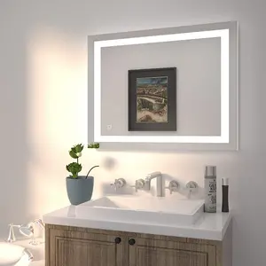 عالية الجودة الحديثة قابل للتعديل لون الإضاءة الحمام مضيئة الغرور مرآة حائط