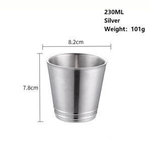 Keluaran baru kacamata minum logam Korea cangkir kopi panas SUS 304 Tumbler baja tahan karat dinding ganda Logo kustom untuk pesta - Product Image 2