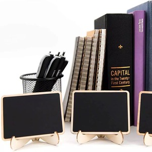 Decoraciones para Fiestas de Cumpleaños y Bodas, Diseño Art Deco Ecológico, Mini Pizarras de Madera Natural para Mesa - Product Image 1