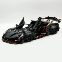 GULY 10639 Bloques de Construcción de Superauto Poison a Escala 1:8, 3089 Piezas, Modelo MOC de ABS, Juguete Técnico STEM y Electrónico, Regalo para Adultos