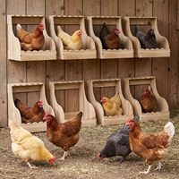 Nichoir en bois JQ pour poules, boîte à œufs à compartiment unique pour poules, nichoir pour canards, oiseaux et volailles
