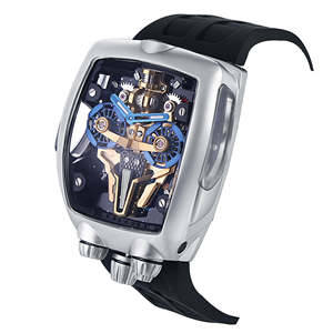 Montre mécanique de luxe Miyota pour homme, boîtier et bracelet en acier inoxydable, cadran en cristal saphir, résistante à l'eau, montre-bracelet creuse tendance - Product Image 1
