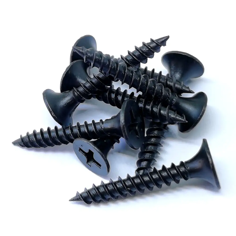 Лидер продаж, черные фосфатированные металлические саморезные Шурупы для гипсокартона, поставщики для пластика