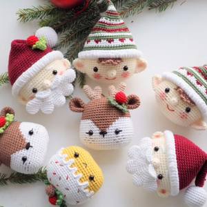 Fábrica personalizada <span class=keywords><strong>de</strong></span> ganchillo regalo <span class=keywords><strong>de</strong></span> Navidad adornos colgantes decorativos Amigurumi Navidad ciervo <span class=keywords><strong>muñeco</strong></span> <span class=keywords><strong>de</strong></span> <span class=keywords><strong>nieve</strong></span> <span class=keywords><strong>de</strong></span> punto regalos <span class=keywords><strong>de</strong></span> vacaciones - Product Image 2