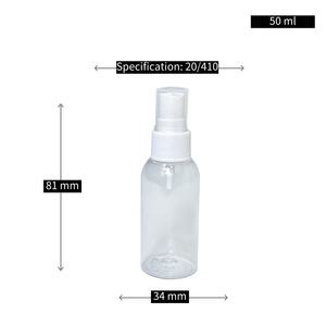 Bouteilles en plastique transparentes de forme ronde de 1 oz, 2 oz, 3 oz, 4 oz, 6 oz, 8 oz avec bouchons à clapet blancs et noirs - Product Image 2