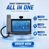 HA05 IP POE Teléfono de Video Inteligente con Pantalla Táctil HD de 10.1 Pulgadas, Android 12, Terminal VoIP SIP para Negocios y Trabajo Remoto