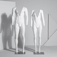 Mannequin de présentation sans tête en fibre de verre blanc mat 3D creux invisible détachable pour hommes et femmes