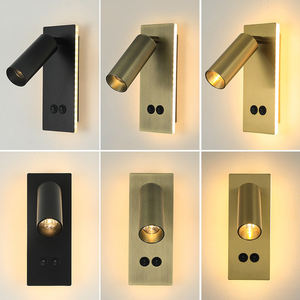 2025 nuevo negro blanco al aire libre moderno Hotel pared Lámpara de lectura dormitorio sala de estar luz de noche aplique de pared con enchufe de hierro - Product Image 5