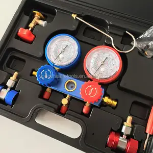 Manifold Value Gauge Réfrigération Automobile Climatisation Fréon Recharge Kit AC Manifold Gauge Set