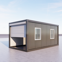 Garage conteneur pliable et portable de 20 pieds avec porte à enroulement préfabriquée pour outils et stockage