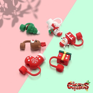 จุกปิดหลอดซิลิโคนแบบใช้ซ้ำได้ ขนาด 10 มม. เป็นมิตรกับสิ่งแวดล้อม ป้องกันฝุ่น ใช้ได้กับหลอดทั่วไป ของตกแต่งงานปาร์ตี้คริสต์มาส อุปกรณ์เสริมเครื่องดื่ม - Product Image 3