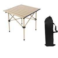 Table pliante portable en acier inoxydable avec ensemble de 4 chaises pour barbecue, camping, pique-nique, pêche, stand et voyage en voiture