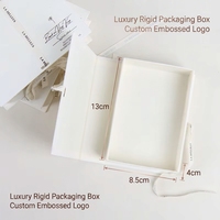 Caja de Regalo Magnética Plegable de Alta Gama, Impresión Offset, Interior Dorado Crema, Empaque de Cartón Personalizado para Cosméticos, MOQ Bajo