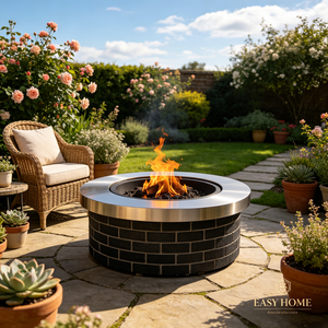 Brasero <span class=keywords><strong>de</strong></span> Leña <span class=keywords><strong>de</strong></span> Estilo Simple para Exteriores, Chimenea <span class=keywords><strong>de</strong></span> Jardín para Patio, Terraza, Relajación y Actividades Sociales - Product Image 1
