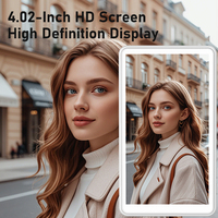 Moniteur de selfie magnétique sans fil rechargeable pour téléphone, écran de 4,02 pouces avec chargement Type-C pour Android et mise en miroir en temps réel