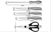 Ensemble de couteaux de chef de haute qualité en acier inoxydable, 14 pièces, avec manche creux, couverts de cuisine écologiques