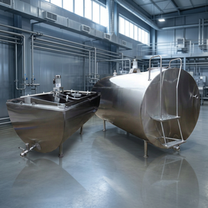 Réservoir de refroidissement de lait en acier inoxydable SUS304, horizontal, à double enveloppe, pour le traitement laitier, stockage et réfrigération automatique de liquides en vrac - Product Image 4