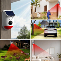 Alarme de sécurité domestique, détecteur de mouvement infrarouge, sirène, alimenté par énergie solaire, détecteur de mouvement PIR extérieur avec son et lumière