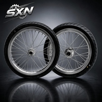 Kit de roues Supermoto électriques Sur-Ron Light Bee LBX 17 pouces en aluminium CNC chromé argenté de qualité supérieure, pièces de mise à niveau