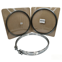 Joint tressé en acier inoxydable DPF avec bride en aluminium, spécialement traité pour les pièces de moteur Scania 2137233 modèle CLA pour camions