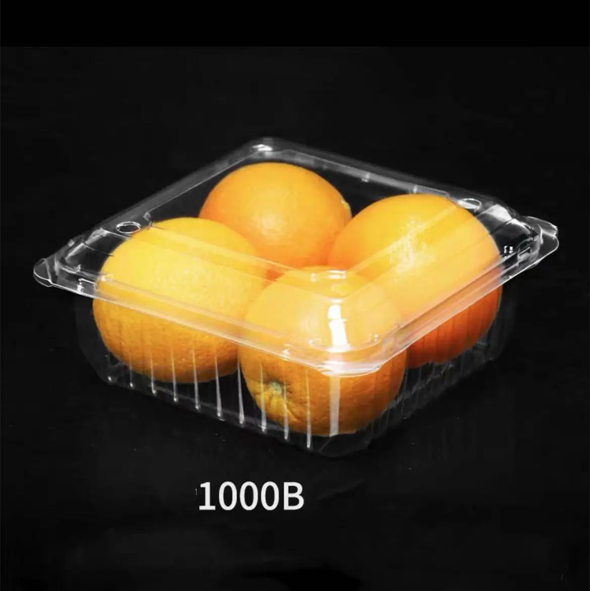 Caja de plástico transparente para frutas, fruta de plástico transparente con orificio para fresa de cereza de arándano, promoción de fábrica