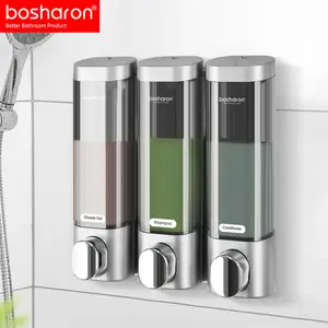 Wall Mounted oem Soap Dispenser 3 shower chamber gel Hand Press Bathroom Wall Hang Liquid Soap Dispenser shampoo wall dispenser