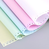 Papier de facture de bureau autocopiant multicolore CF CFB CB 1-6 plis Papier de copie d'ordinateur autocopiant continu