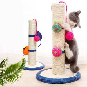 Hot Selling Grass Knit Cat Nail Trimmer Scratcher Cat <b>Scratch</b> <b>Post</b> Cat Playing <b>Post</b> - Product Image 3