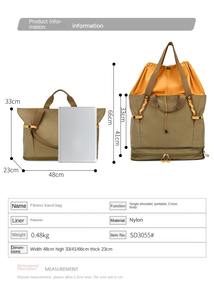 กระเป๋าเดินทางแบบถือขึ้นเครื่อง กระเป๋าเดินทางแบบสะพาย กระเป๋าถือ กระเป๋าเดินทางแบบถือขึ้นเครื่อง กระเป๋าเดินทางแบบสปอร์ต กระเป๋าเดินทางสำหรับวันหยุดสุดสัปดาห์ กระเป๋าเดินทางแบบมีซิป สำหรับทุกเพศ - Product Image 6