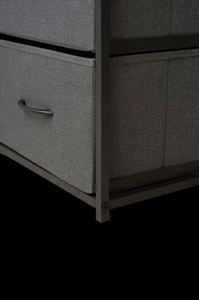 Modern Living Room Fabric <b>Cabinets</b> - Freestanding Stainless Steel MDF Panel Pine - Product Image 2