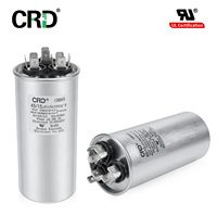 Condensateur CRD CBB65 45+15uF 370V à boîtier en aluminium, type à broches, pour démarrage de moteur, fonctionnement de compresseur, réfrigérateur, climatiseur